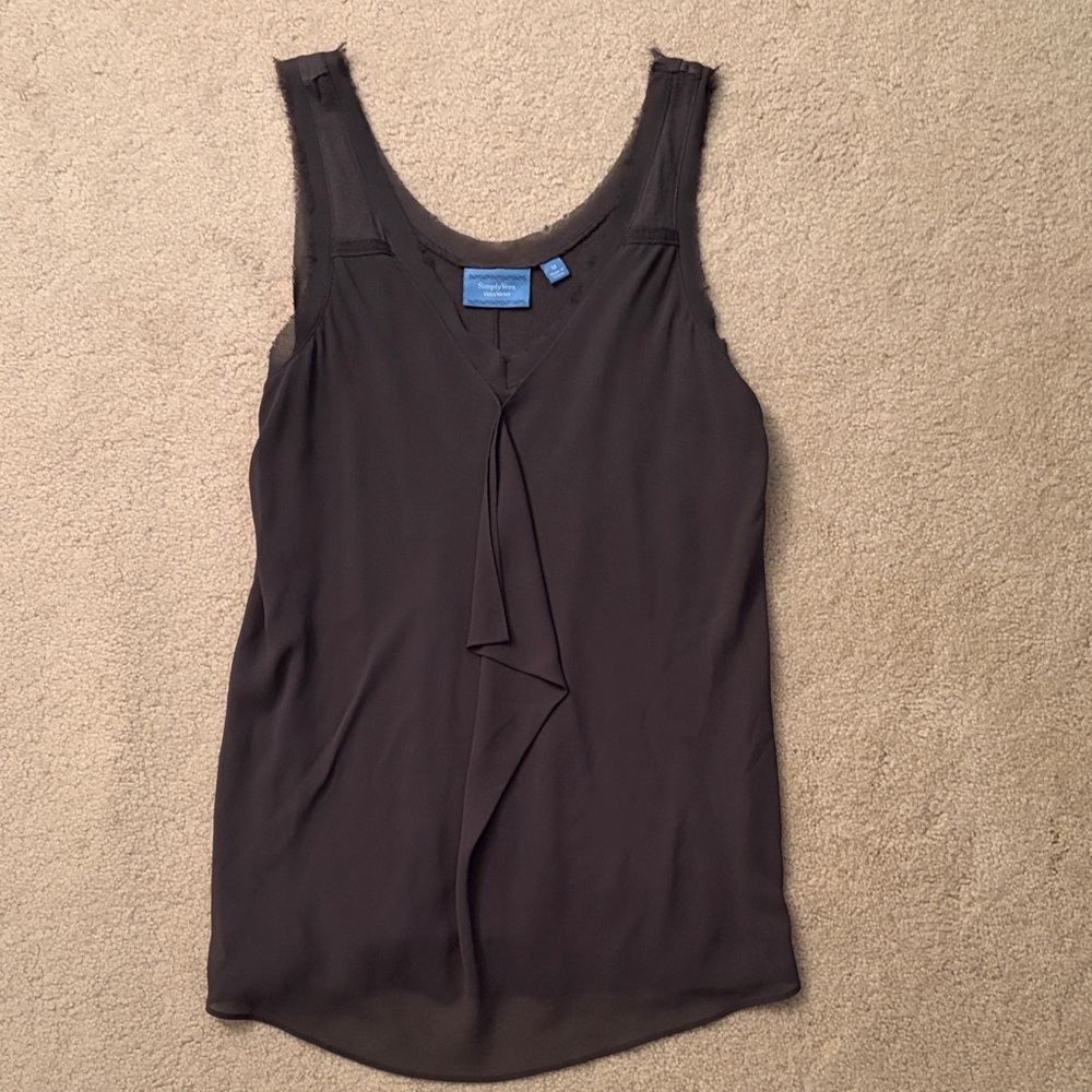 Simply Vera Vera Wang dark gray Sleeveless Blouse